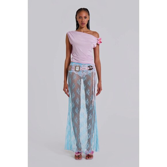 Jaded London Dare To Drape Top in Pink Flower 12 New Womens Blouse - Picture 11 of 15